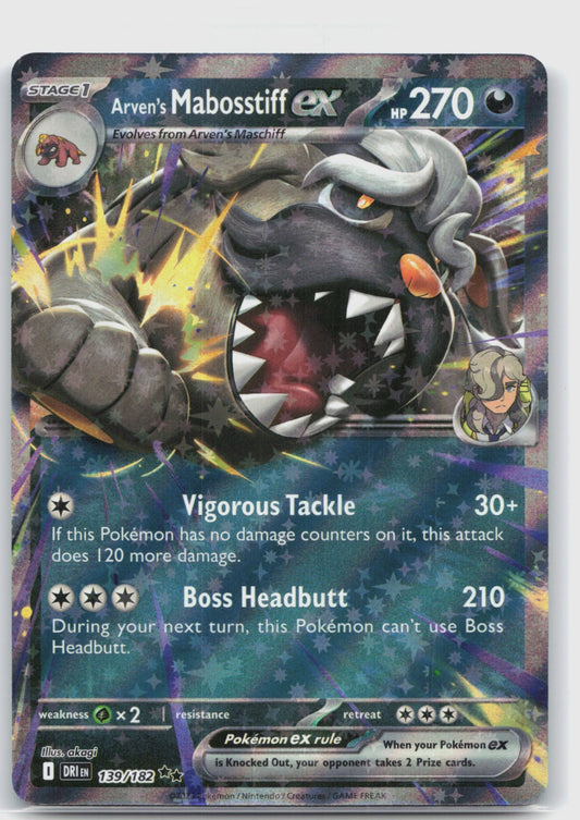 Arven's Mabosstiff ex Holo Double Rare SV10: Destined Rivals 139/182 NM