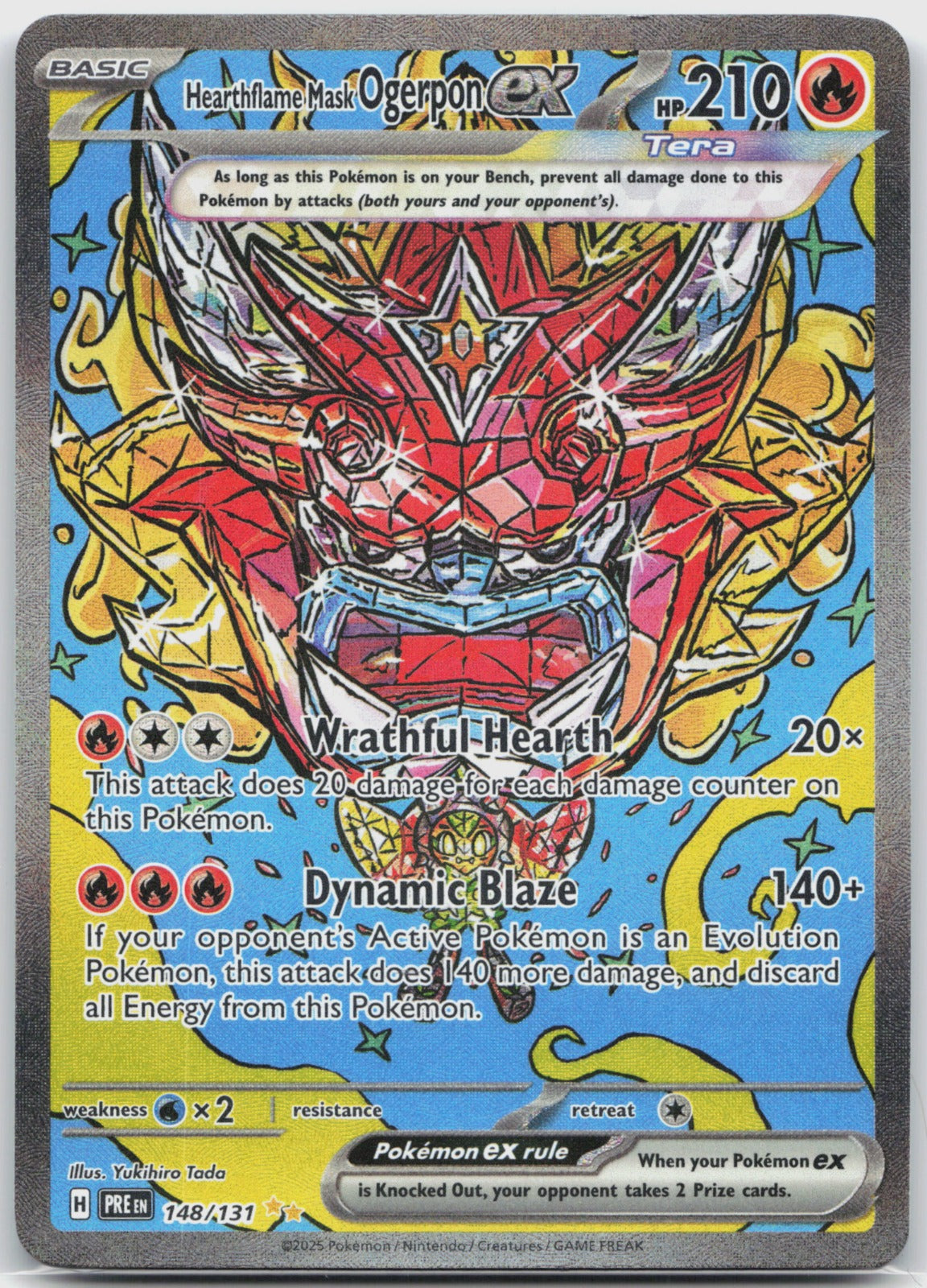 Hearthflame Mask Ogerpon ex Holo Special Illustration Rare SV: Prismatic Evolutions 148/131 NM