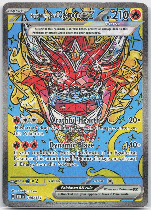 Hearthflame Mask Ogerpon ex Holo Special Illustration Rare SV: Prismatic Evolutions 148/131 NM
