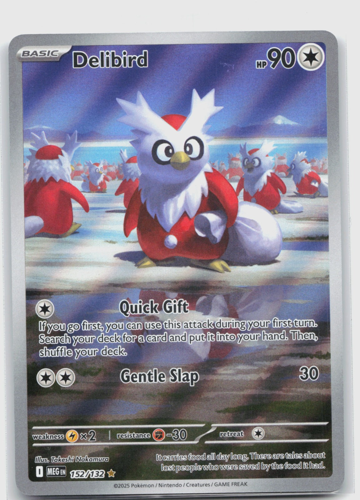 Delibird Holo Illustration Rare ME01: Mega Evolution 152/132 NM