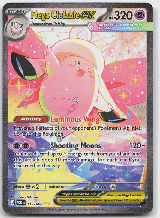 Mega Clefable ex Holo Special Illustration Rare ME03: Perfect Order 119/088 NM