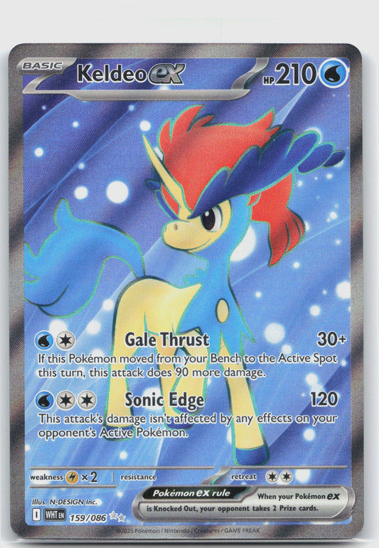 Keldeo ex Holo Ultra Rare SV: White Flare 159/086 NM