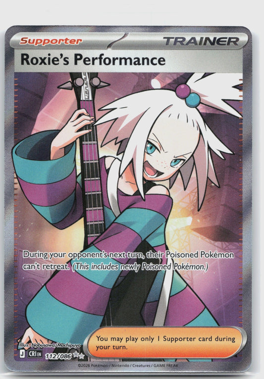 Roxie's Performance Holo Ultra Rare ME04: Chaos Rising 112/086 NM