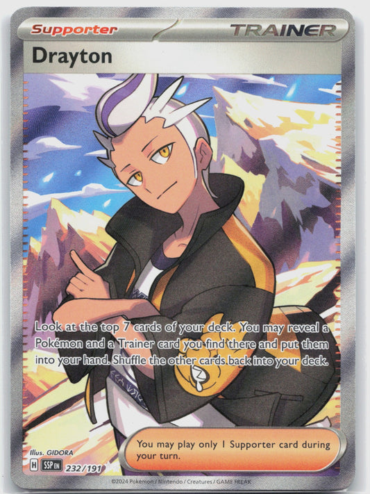 Drayton Holo Ultra Rare SV08: Surging Sparks 232/191 NM