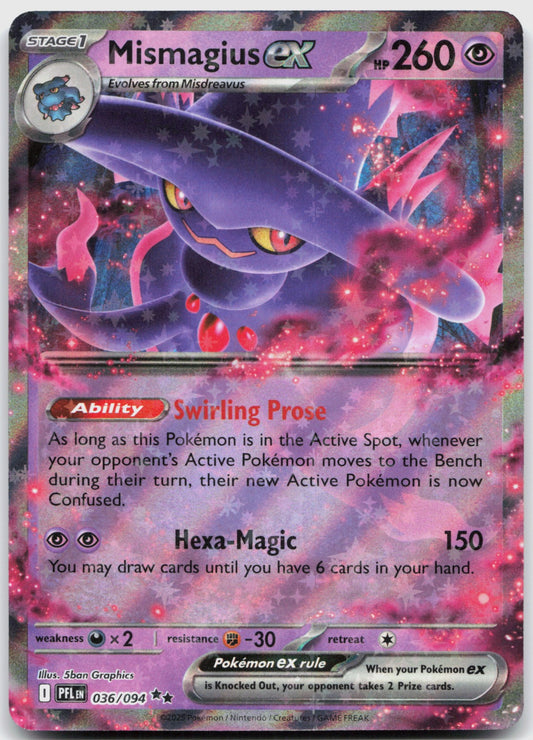 Mismagius ex Holo Double Rare ME02: Phantasmal Flames 036/094 NM