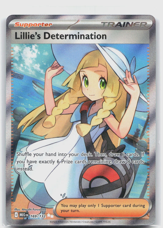 Lillie's Determination Holo Ultra Rare ME01: Mega Evolution 169/132 NM
