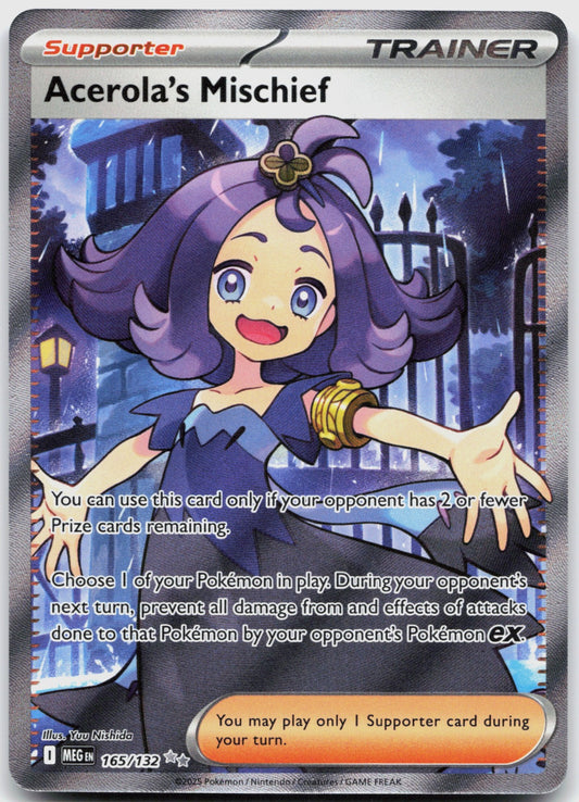 Acerola's Mischief Holo Ultra Rare ME01: Mega Evolution 165/132 NM