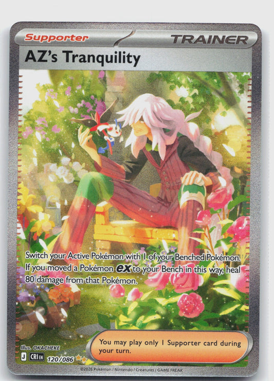 AZ's Tranquility Holo Special Illustration Rare ME04: Chaos Rising 120/086 NM