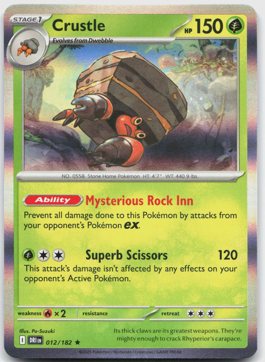 Crustle Holo Rare SV10: Destined Rivals 012/182 NM