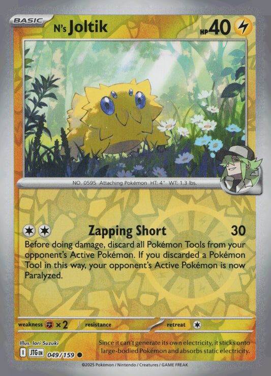 N's Joltik Reverse Holo Common SV09: Journey Together 049/159 NM