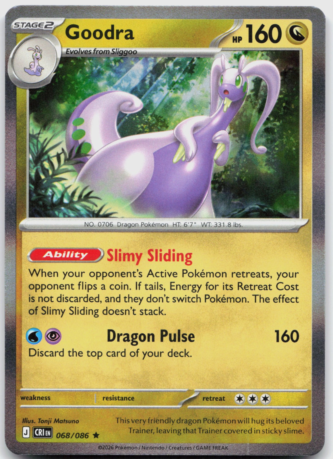 Goodra Holo Rare ME04: Chaos Rising 068/086 NM