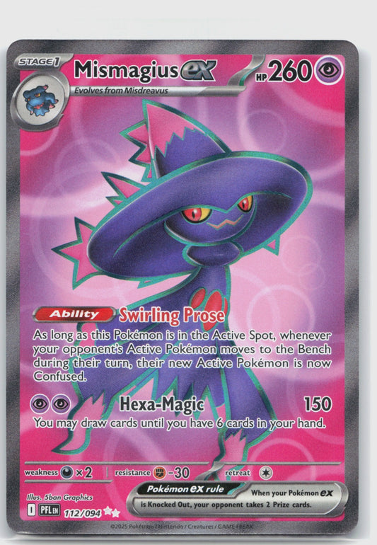 Mismagius ex Holo Ultra Rare ME02: Phantasmal Flames 112/094 NM