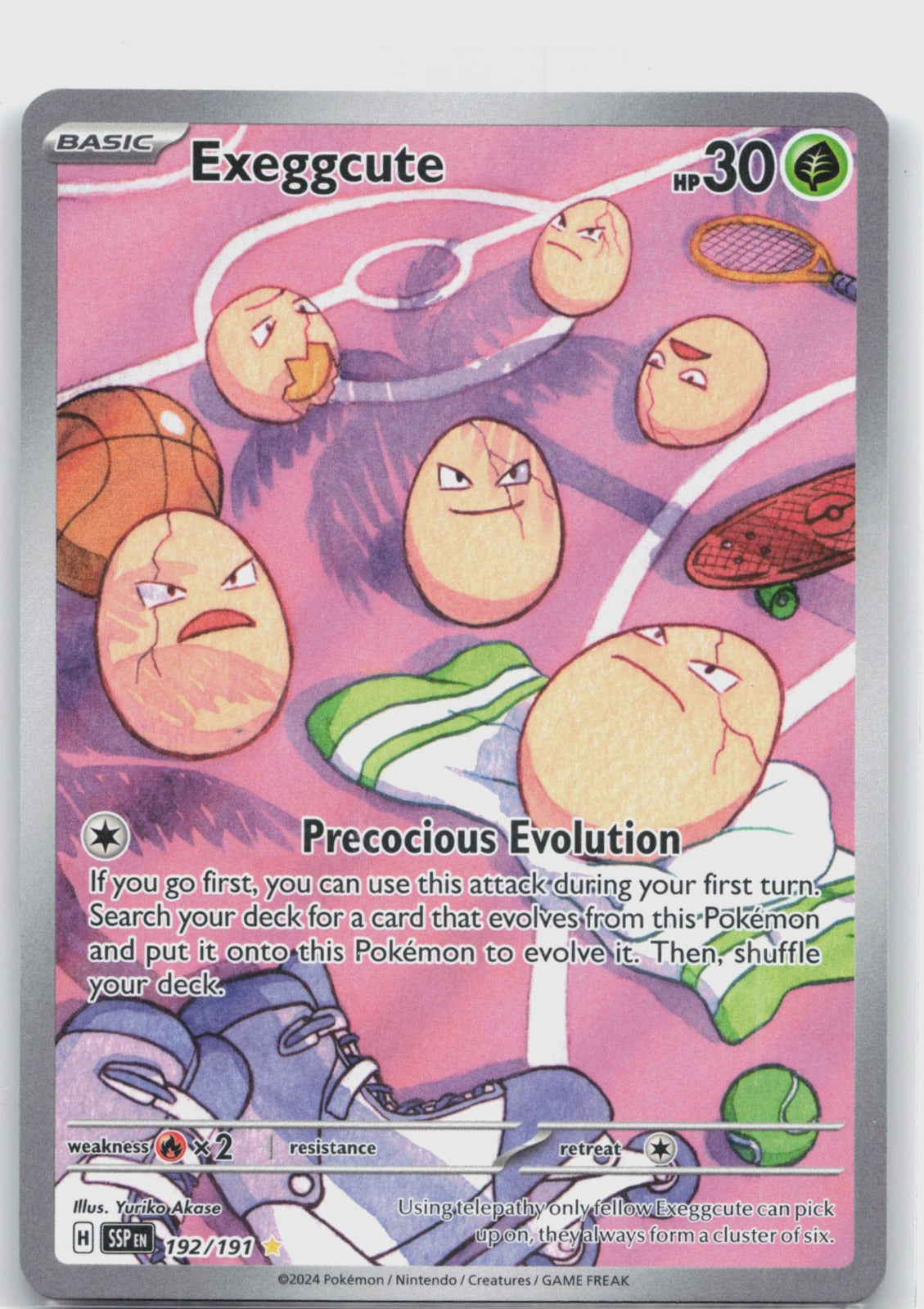 Exeggcute Holo Illustration Rare SV08: Surging Sparks 192/191 NM