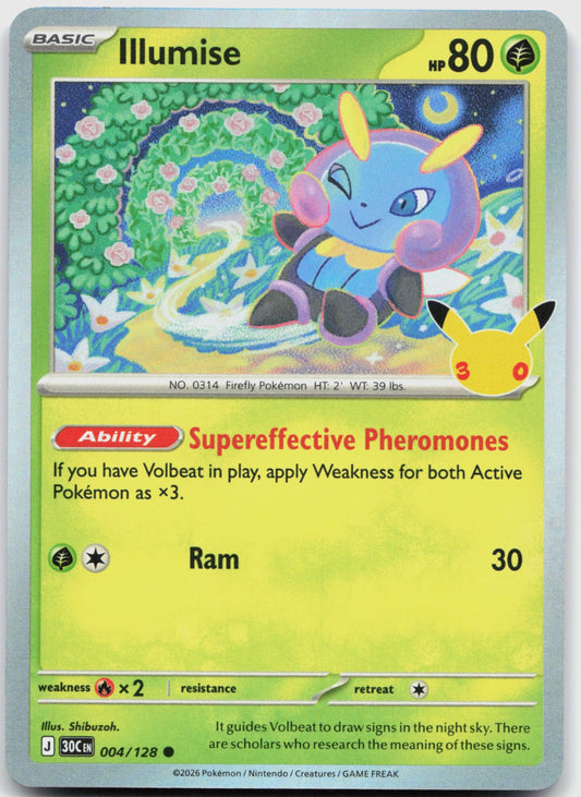 Illumise Holo Common ME: 30th Celebration 004/128 NM