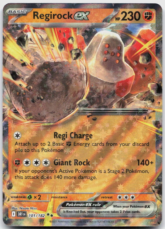 Regirock ex Holo Double Rare SV10: Destined Rivals 101/182 NM