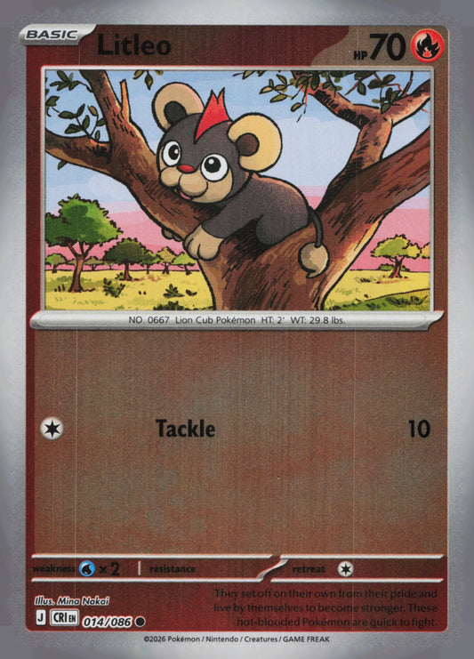 Litleo Reverse Holo Common ME04: Chaos Rising 014/086 NM