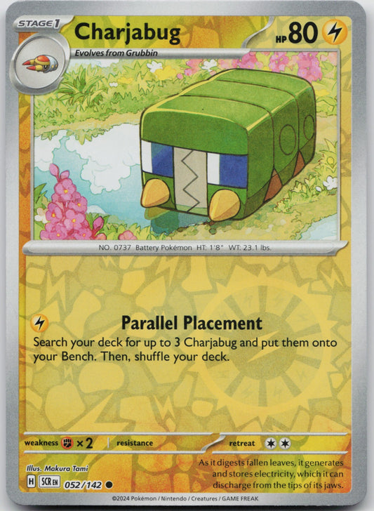 Charjabug Reverse Holo Common SV07: Stellar Crown 052/142 NM