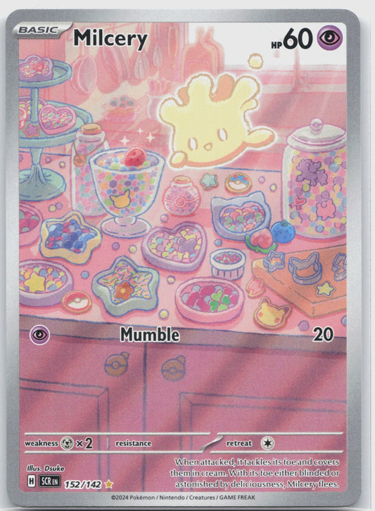 Milcery Holo Illustration Rare SV07: Stellar Crown 152/142 NM