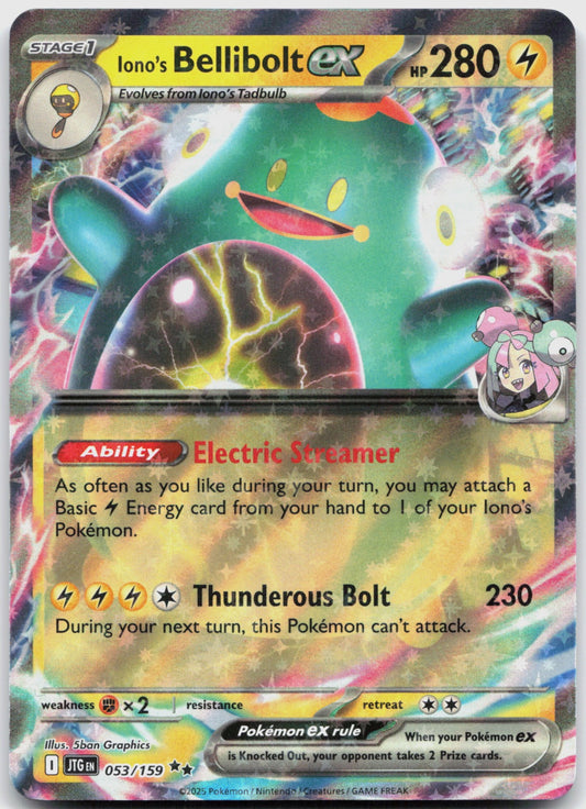 Iono's Bellibolt ex Holo Double Rare SV09: Journey Together 053/159 NM