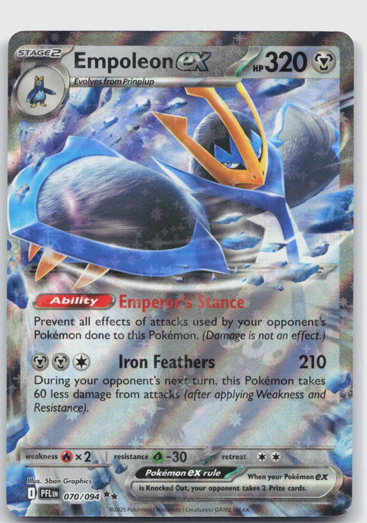 Empoleon ex Holo Double Rare ME02: Phantasmal Flames 070/094 NM
