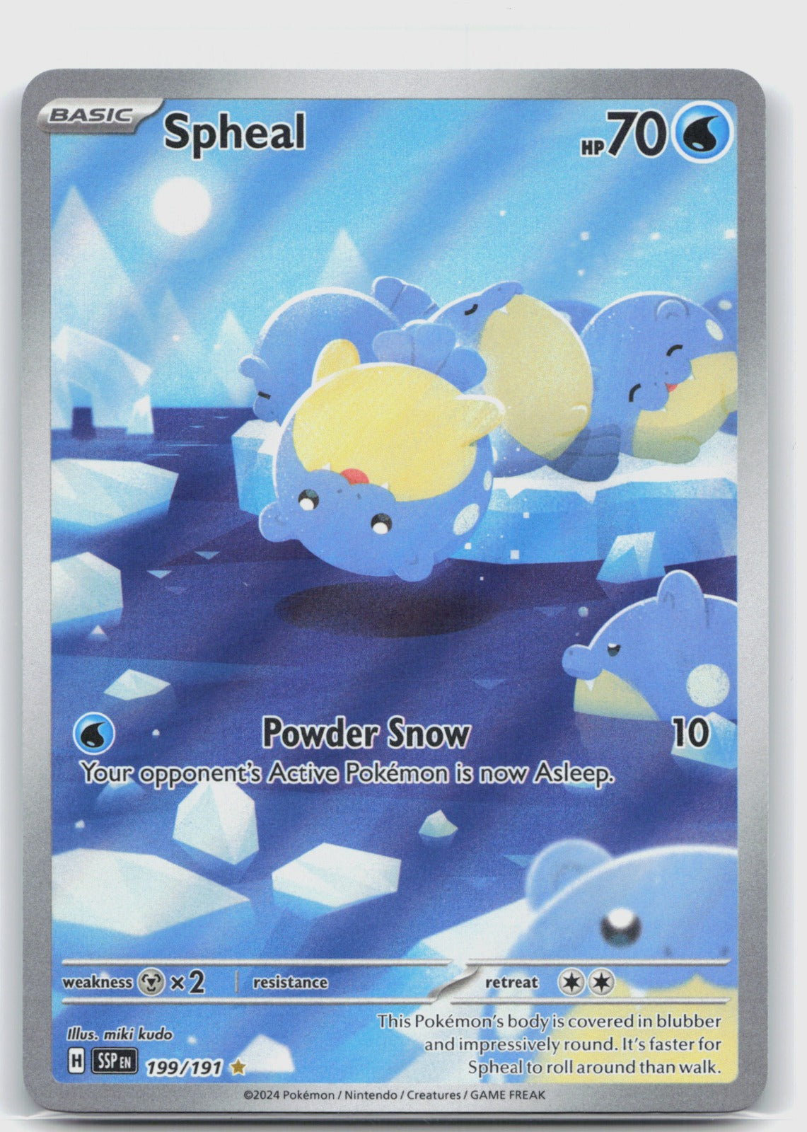 Spheal Holo Illustration Rare SV08: Surging Sparks 199/191 NM
