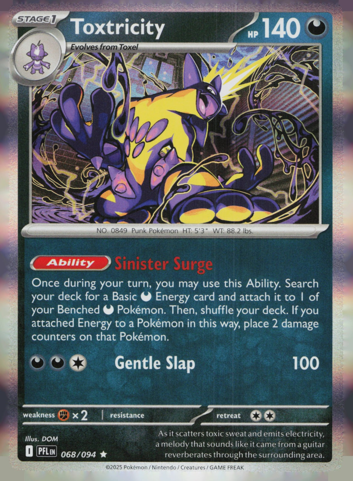 Toxtricity Holo Rare ME02: Phantasmal Flames 068/094 NM