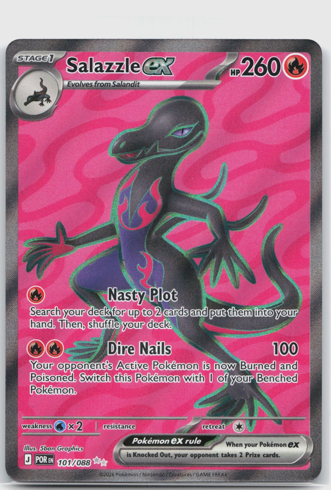 Salazzle ex Holo Ultra Rare ME03: Perfect Order 101/088 NM