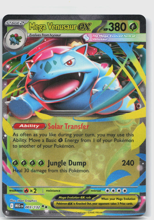 Mega Venusaur ex Holo Double Rare ME01: Mega Evolution 003/132 NM