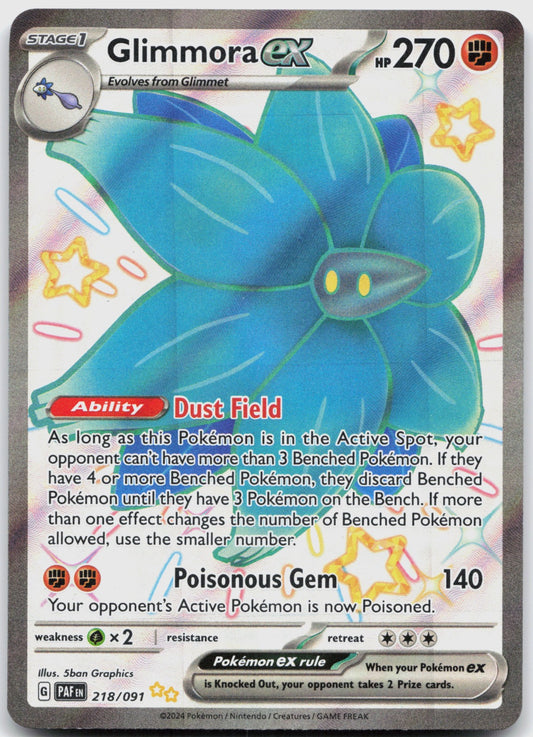 Glimmora ex Holo Shiny Ultra Rare SV: Paldean Fates 218/091 NM
