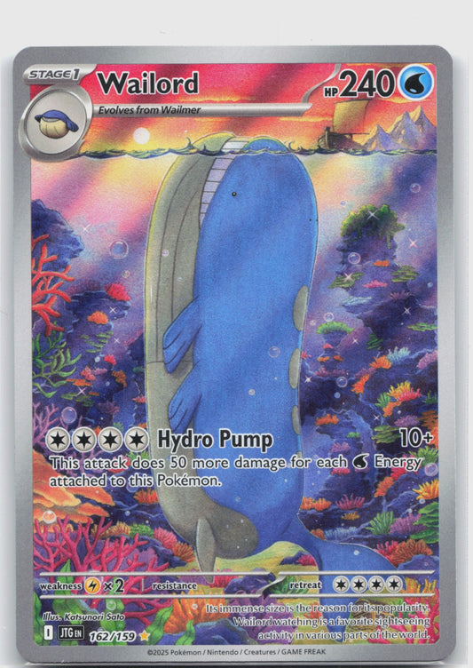 Wailord Holo Illustration Rare SV09: Journey Together 162/159 NM