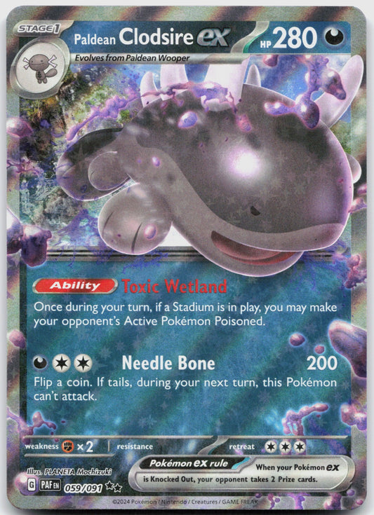 Paldean Clodsire ex Holo Double Rare SV02: Paldea Evolved 130/193 NM