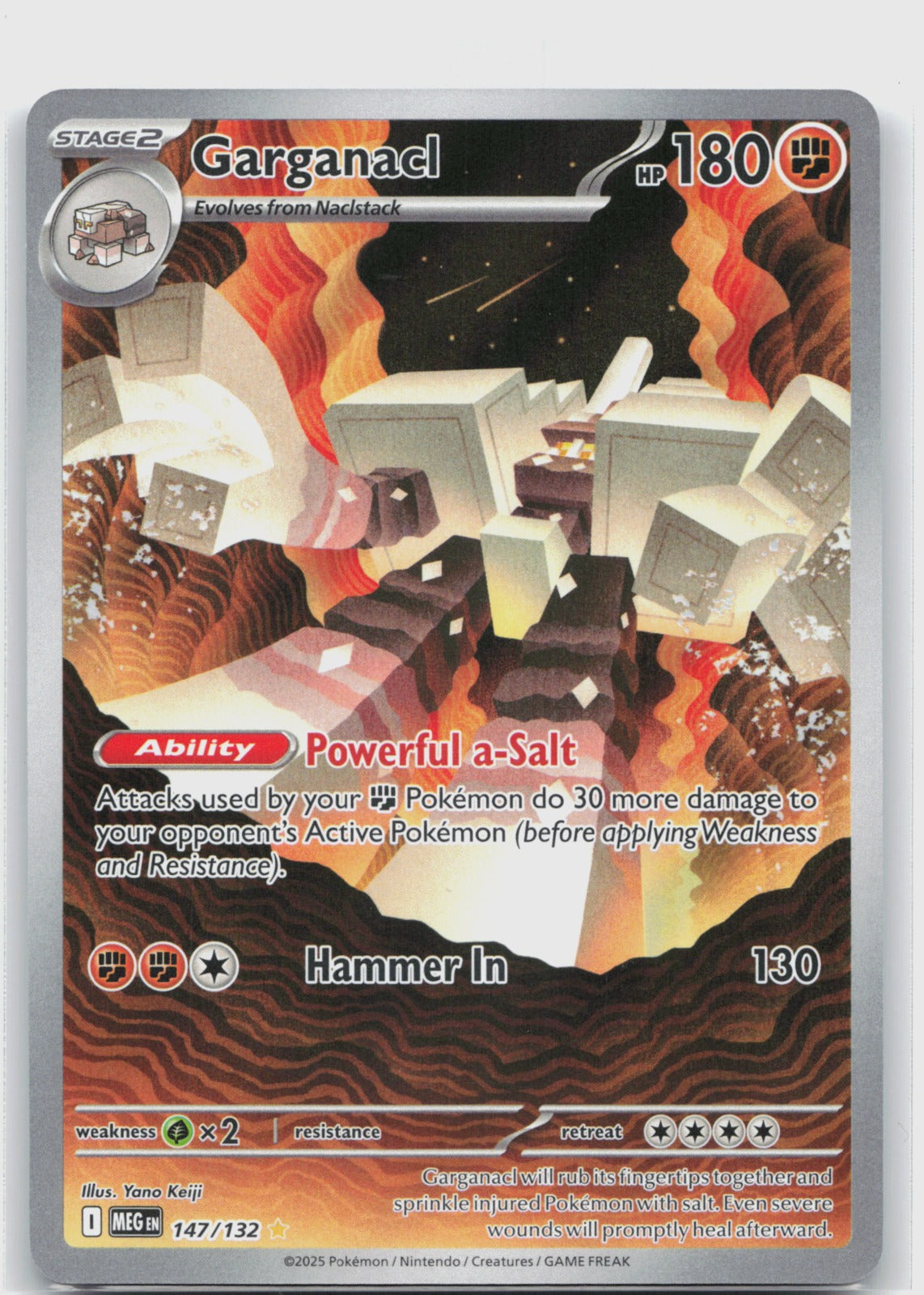 Garganacl Holo Illustration Rare ME01: Mega Evolution 147/132 NM