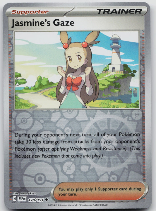 Jasmine's Gaze Reverse Holo Uncommon SV08: Surging Sparks 178/191 NM