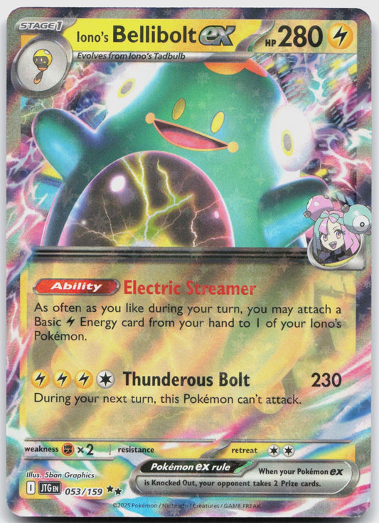 Iono's Bellibolt ex Holo Double Rare SV09: Journey Together 053/159 NM