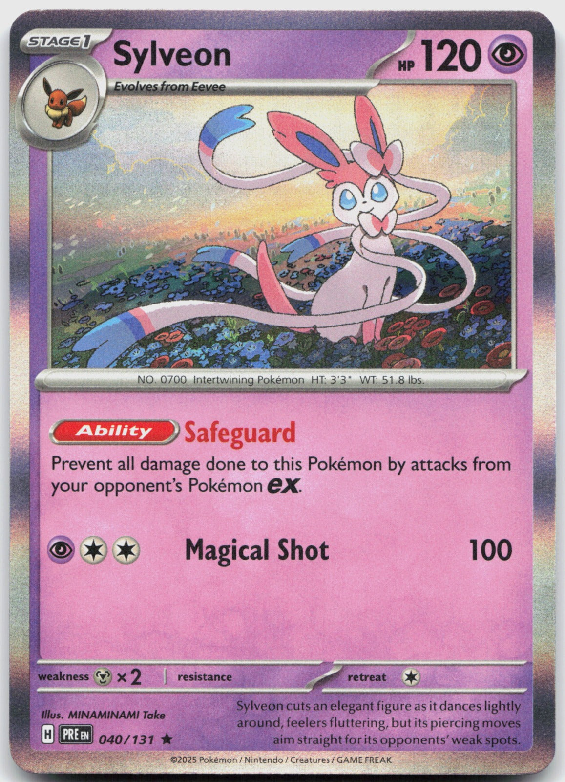 Sylveon Holo Rare SV: Prismatic Evolutions 040/131 NM