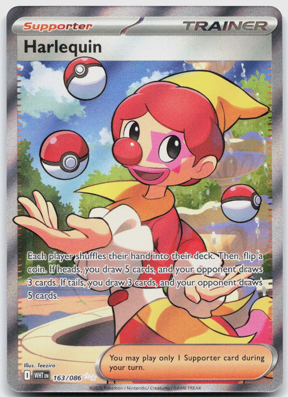 Harlequin Holo Ultra Rare SV: White Flare 163/086 NM