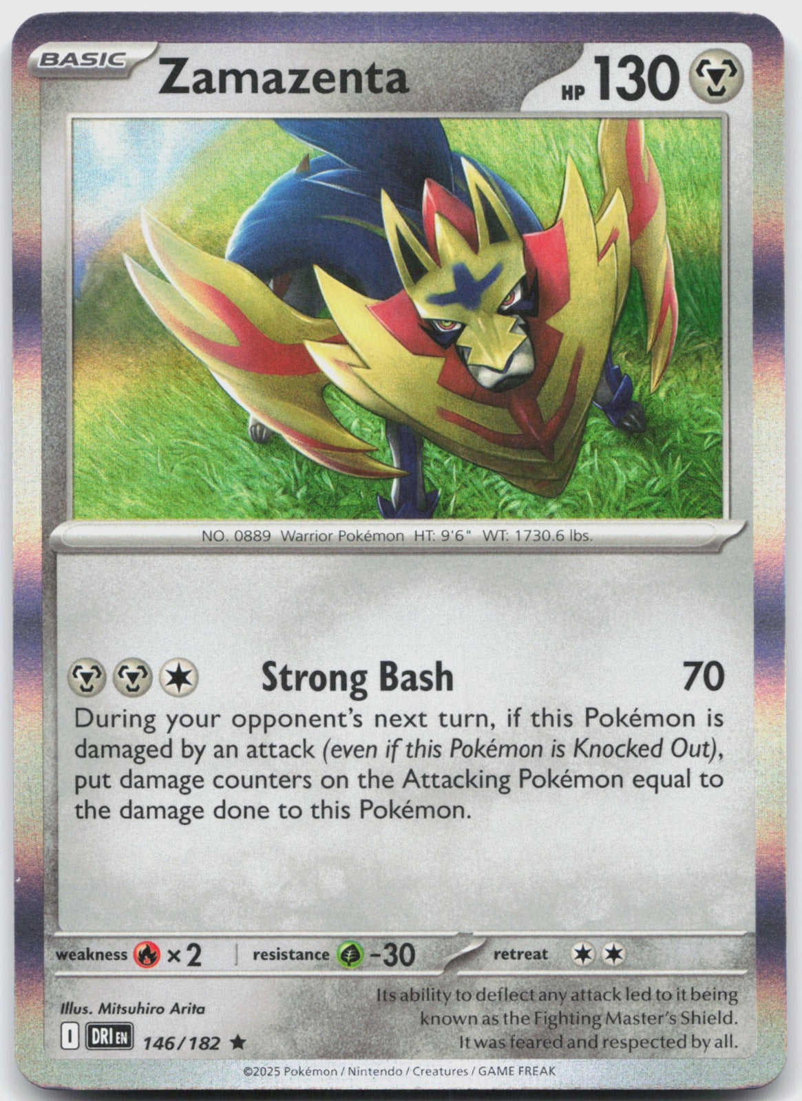 Zamazenta Holo Rare SV10: Destined Rivals 146/182 NM