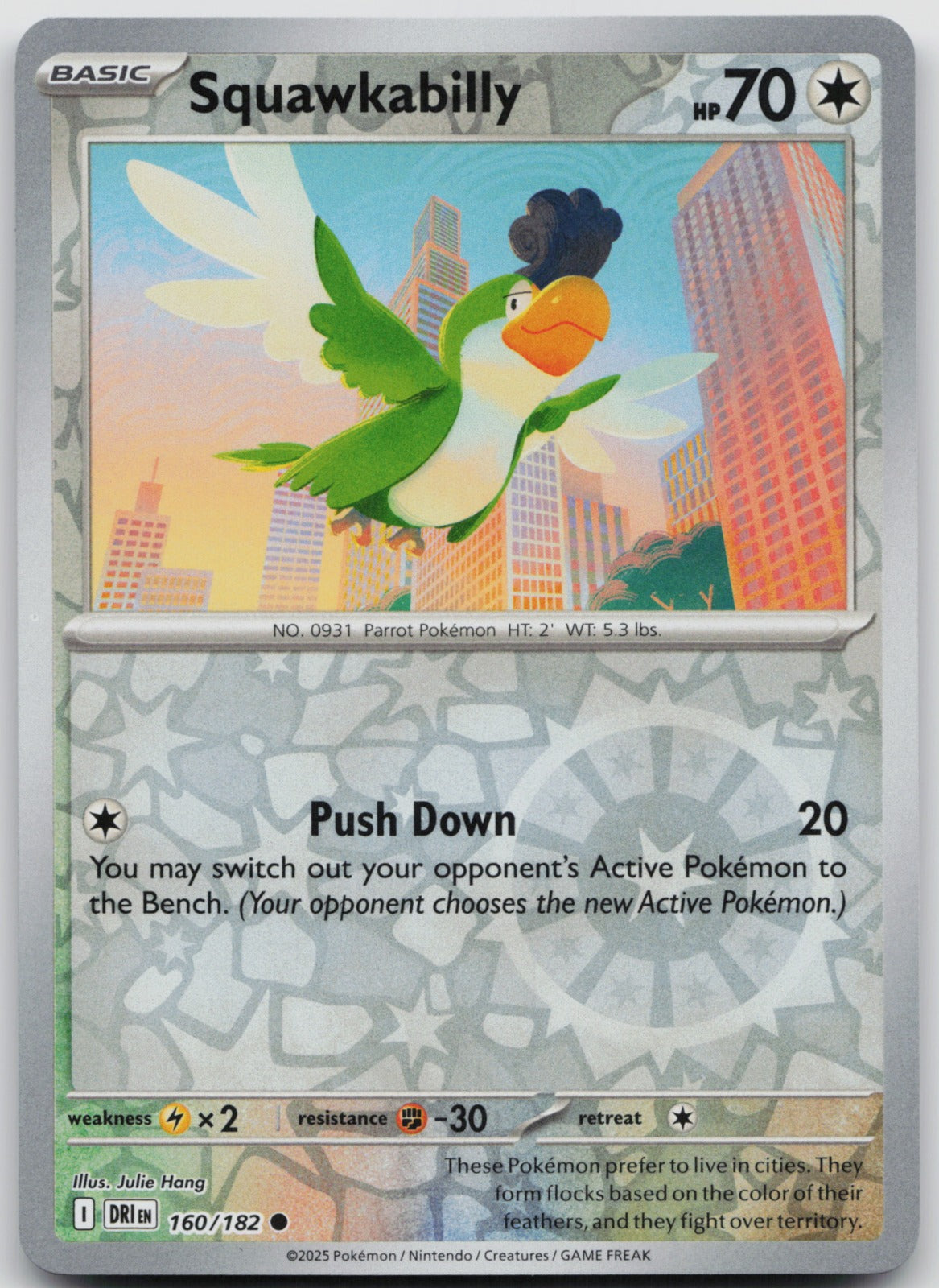 Squawkabilly Reverse Holo Common SV10: Destined Rivals 160/182 NM