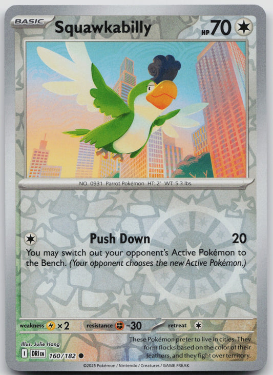 Squawkabilly Reverse Holo Common SV10: Destined Rivals 160/182 NM