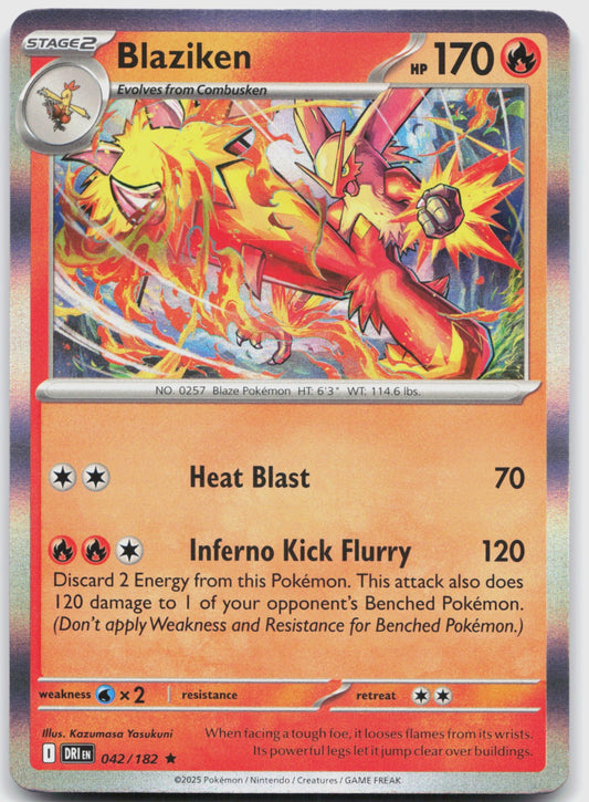 Blaziken Holo Rare SV10: Destined Rivals 042/182 NM