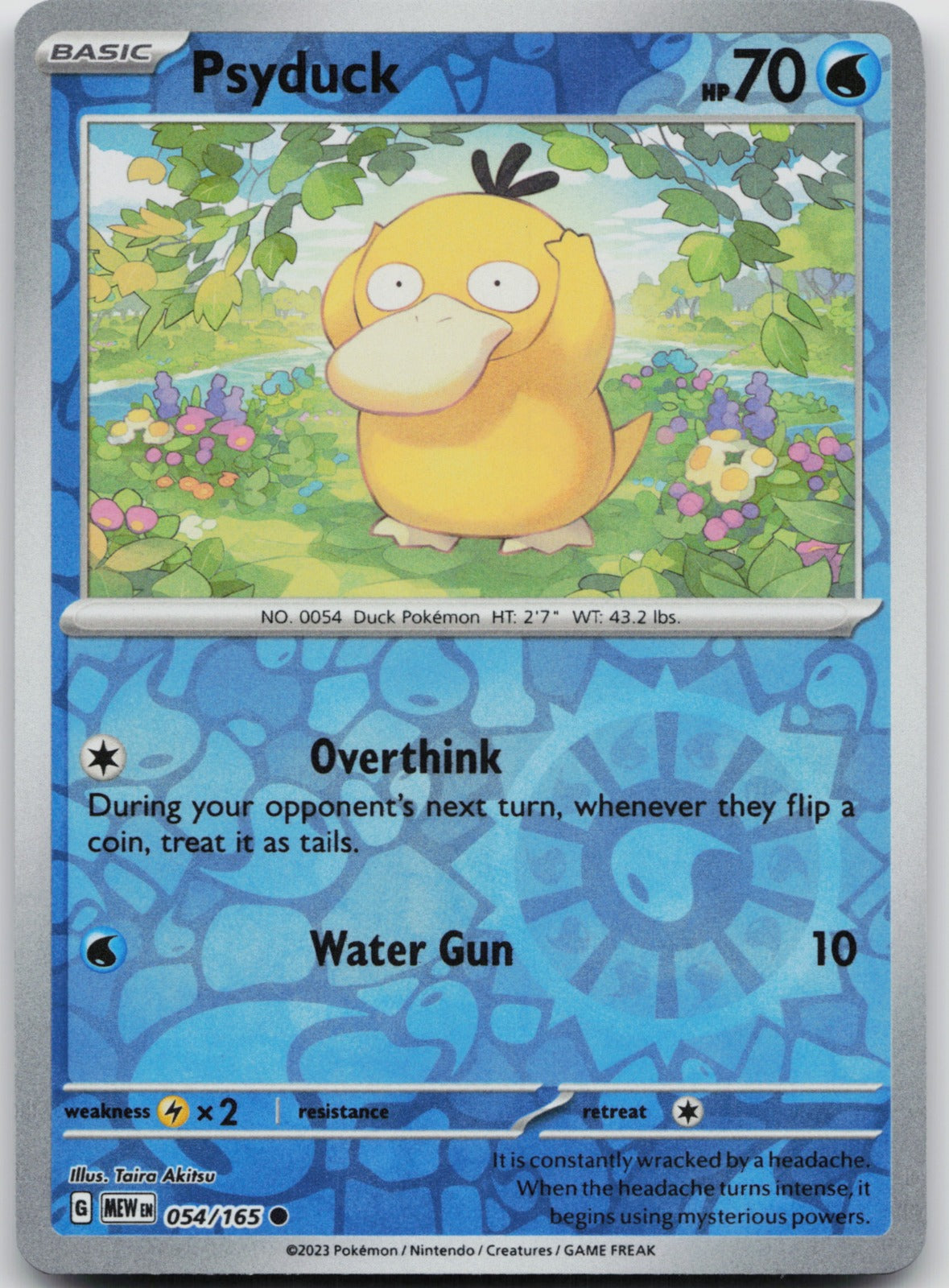 Psyduck Reverse Holo Common SV: Scarlet & Violet 151 054/165 NM