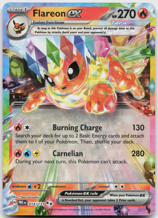 Flareon ex Holo Double Rare SV: Prismatic Evolutions 014/131 NM