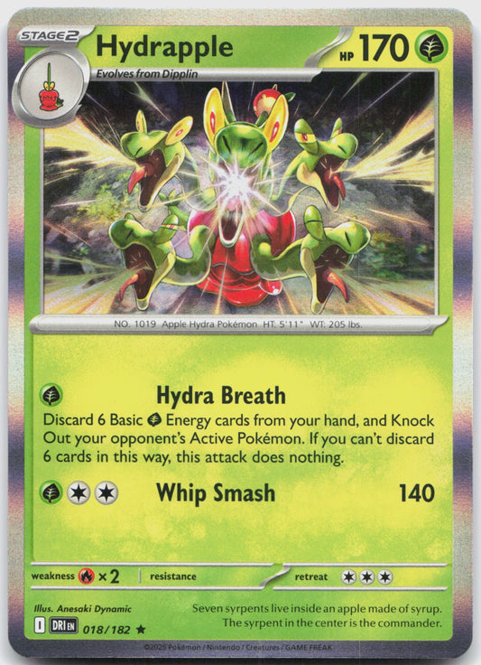 Hydrapple Holo Rare SV10: Destined Rivals 018/182 NM
