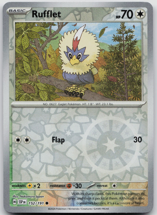 Rufflet Reverse Holo Common SV08: Surging Sparks 152/191 NM