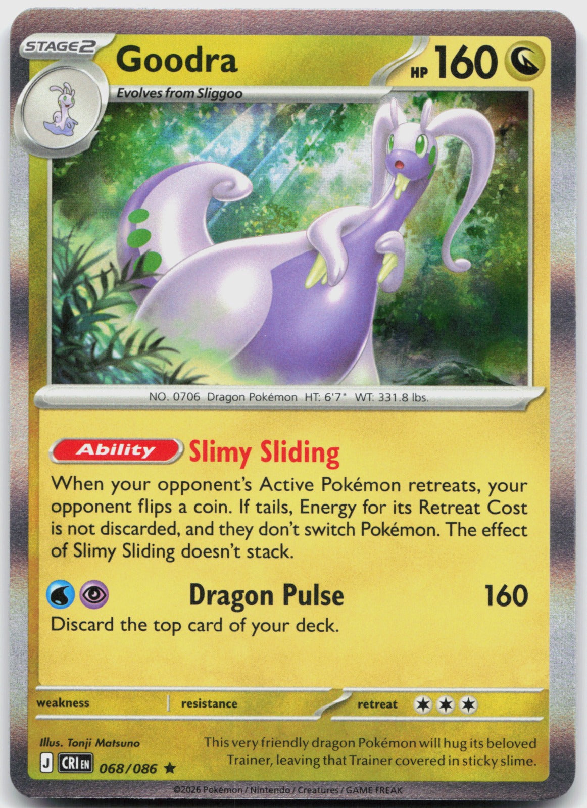 Goodra Holo Rare ME04: Chaos Rising 068/086 NM