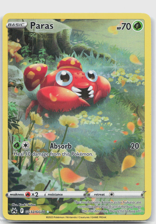 Paras Holo Ultra Rare SWSH: Crown Zenith: Galarian Gallery GG32/GG70 NM