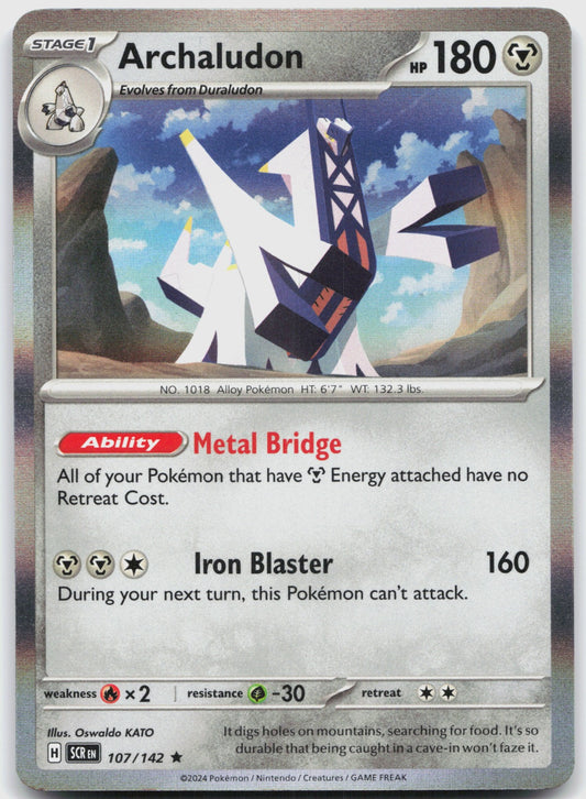 Archaludon Holo Rare SV07: Stellar Crown 107/142 NM