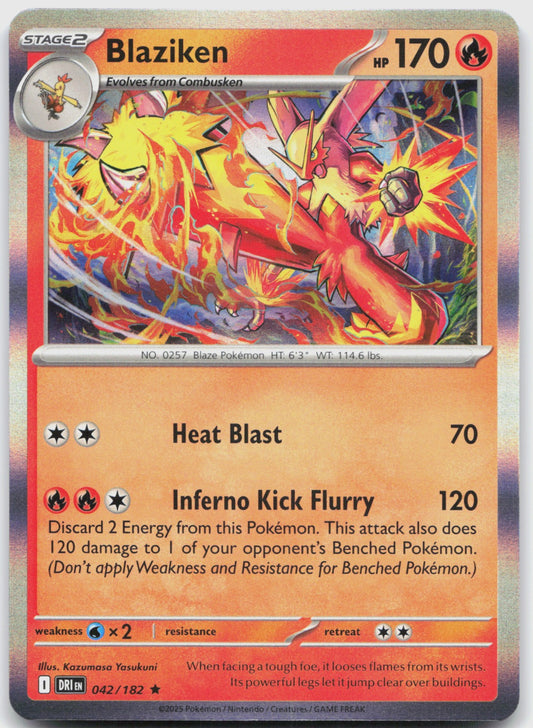 Blaziken Holo Rare SV10: Destined Rivals 042/182 NM