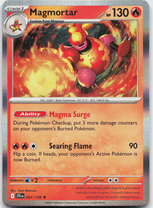 Magmortar Holo Rare SV09: Journey Together 021/159 NM