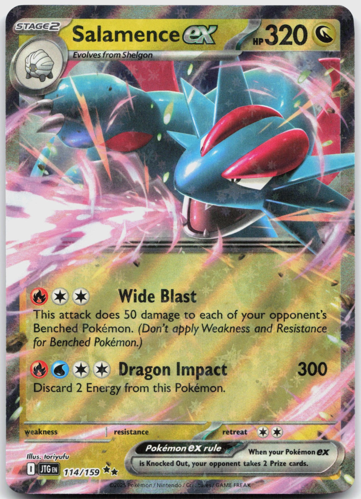 Salamence ex Holo Double Rare SV09: Journey Together 114/159 NM